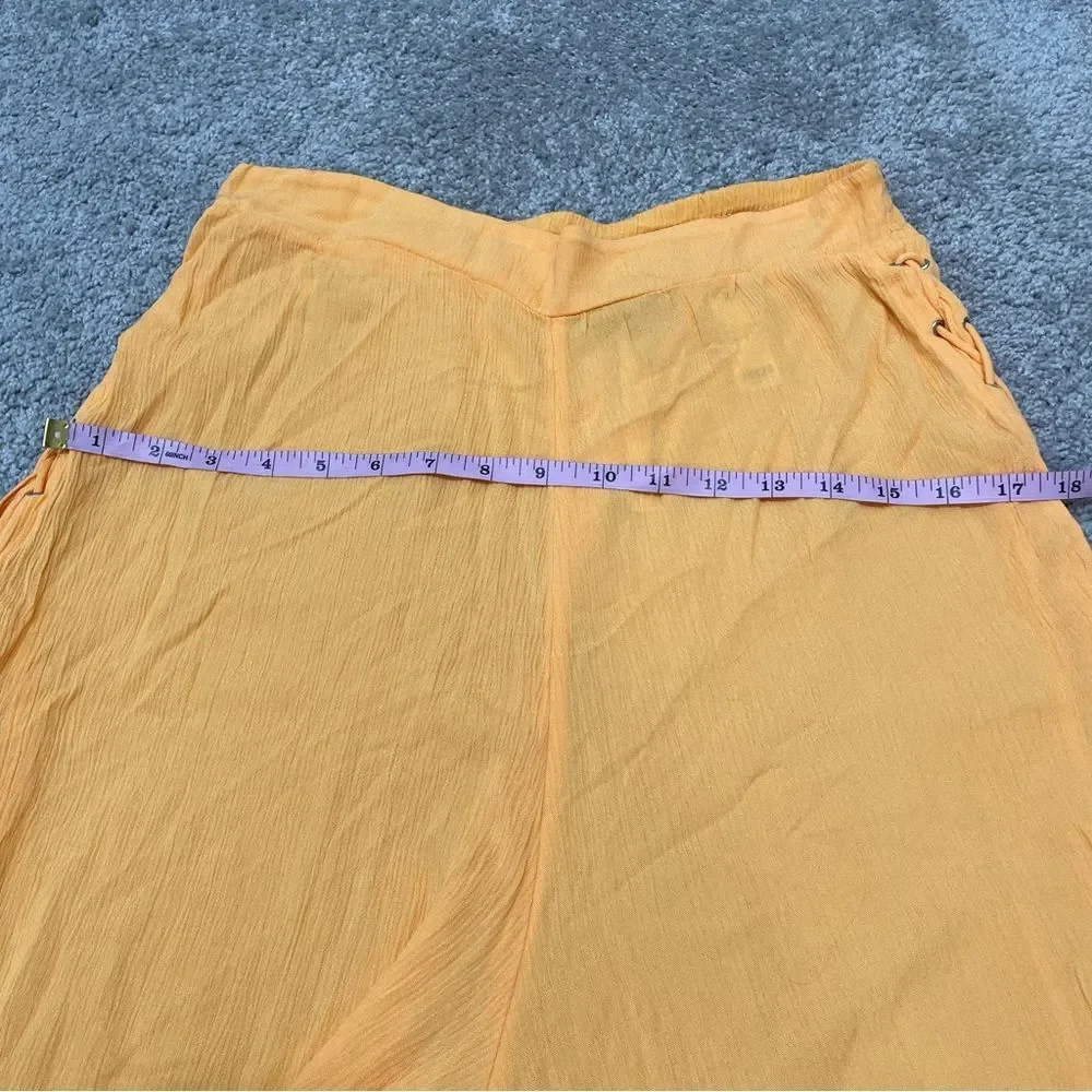 NWT ASOS Flourescent Orange Swim Cover Wide Leg  Pants Size 8